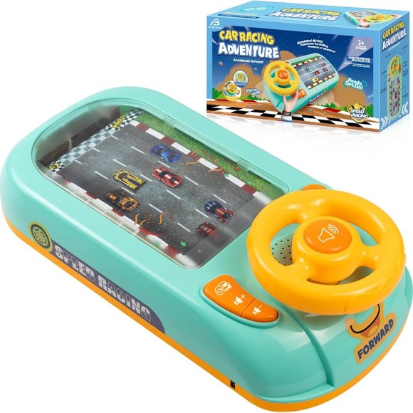 Educational Interactive Simulate Table Car Racing Adventure Game Kids Steering - Picture 1 of 12
